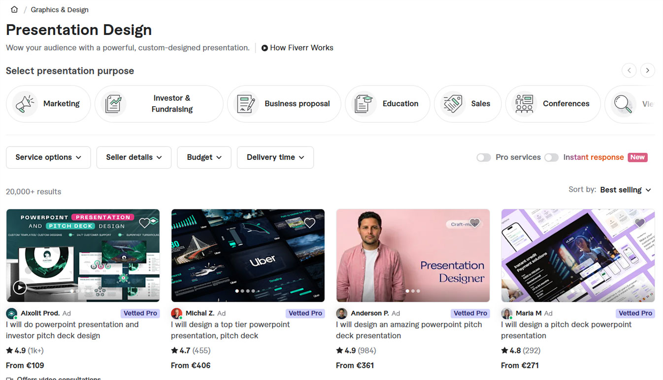 fiverr first scroll screenshot